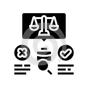 decision making business process glyph icon vector illustration