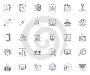 Decision making choice line icons collection. Dilemma, Selection, Alternative, Resolve, Verdict, Finality, Judgment