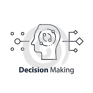 Decision making, critical thinking, psychology or psychiatry, neurology science photo