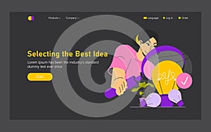 Decision Making. Flat Vector Illustration