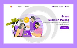 Decision Making. Flat Vector Illustration