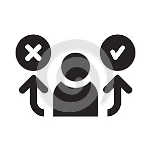 Decision Making Icon Flat Vector
