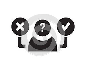 Decision Making Icon Flat Vector