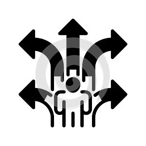 Decision Making line icon. Universal creative premium symbol. Vector sign icon logo template. Vector illustration