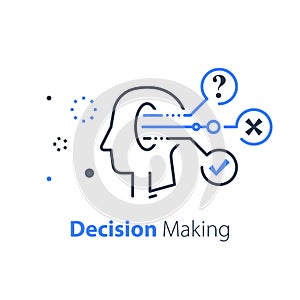 Decision making, mental trap, logical solution, critical thinking