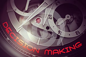 Decision Making on the Old Watch Mechanism. 3D.