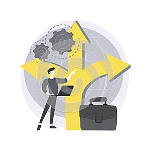 Decision management abstract concept vector illustration.