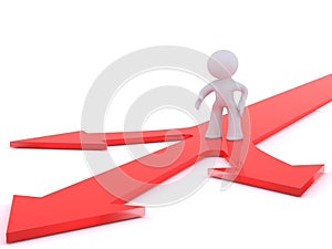 Decision point at crossroads