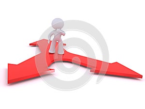 Decision point at crossroads