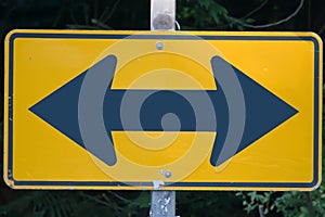 Decision road sign