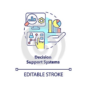 Decision support systems concept icon