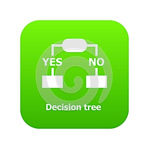 Decision tree icon green