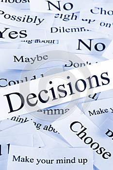 Decisions Concept in Words