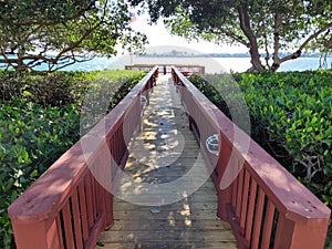 Deck along the Intercoastal Waterway in Florida