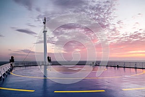Deck of the Cargo passenger ferry