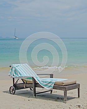 Deck chair in the Sun, Datai beach, Langkawi