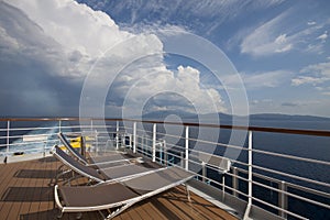 Deck of a cruise ship