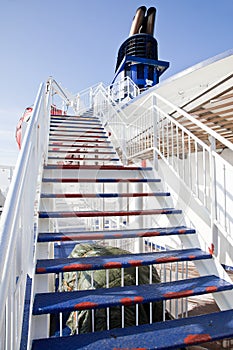 On the deck of a cruise ship