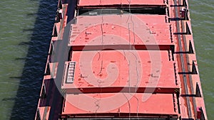 Deck of dry cargo ship