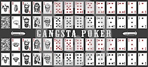 Deck of gangsta playing cards