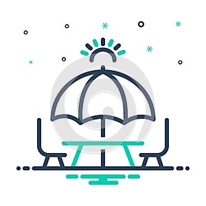 Mix icon for Deck, terrace and beach