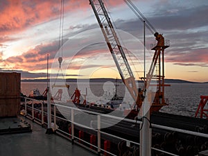 The deck lay barge.