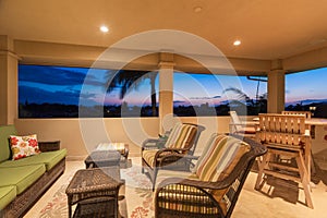 Deck and Patio Furniture at Sunset