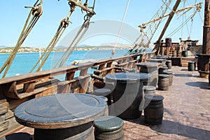 The deck of a pirate ship