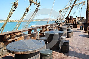The deck of a pirate ship
