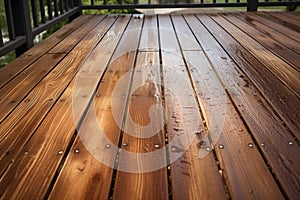 deck stain protecting wood from moisture