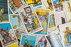 A deck of tarot cards. Fortune telling, prediction. Magic.