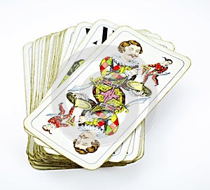 Deck of tarot game cards photo
