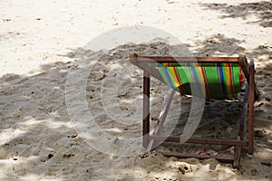 Deckchair chair beach under the tree