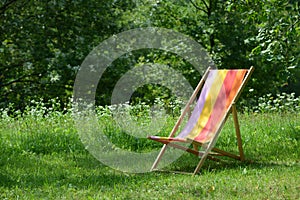 Deckchair on the green