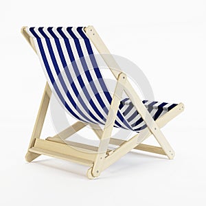 Deckchair over white background.