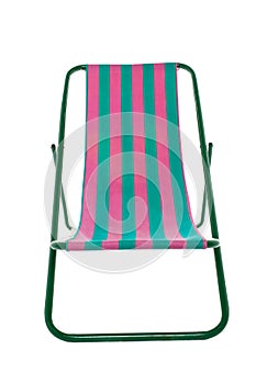 Deckchair on white background