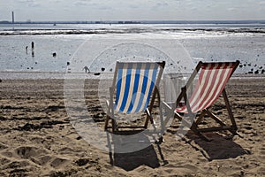 Deckchairs at Southend-on-Sea, Essex, England