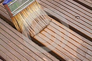 Decking painting staining photo