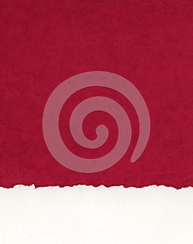 Deckled Paper Border on Red