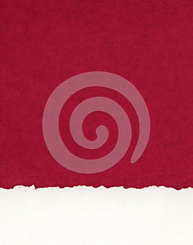 Deckled Paper Border on Red photo