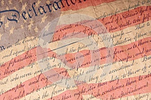 Declaration of Independence Close Up