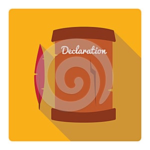 Declaration of independence day. Vector illustration decorative design
