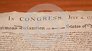 Declaration of independence document congress july 4 1776 1