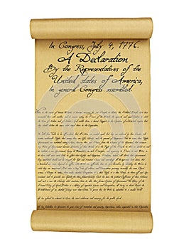 Declaration of Independence isolated