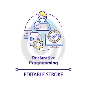 Declarative programming concept icon photo