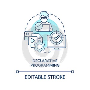 Declarative programming turquoise concept icon photo