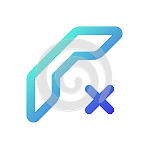 Decline call pixel perfect gradient linear ui icon