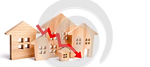 a decline in property prices. population decline. falling interest on the mortgage. reduction in demand for the purchase