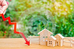 A decline in property prices. population decline. falling interest on the mortgage. reduction in demand for the purchase of housin