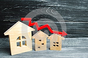 A decline in property prices. population decline. falling interest on the mortgage. reduction in demand for the purchase of housin